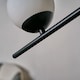 image 3 of ValueLights Beauworth 2 Way Hanging Bar Matte Black and Glass Globe Shade Ceiling Light Fitting