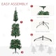 image 8 of HOMCOM 6.5FT Artificial Slim Christmas Tree Holiday Home Decor with Pine Cones
