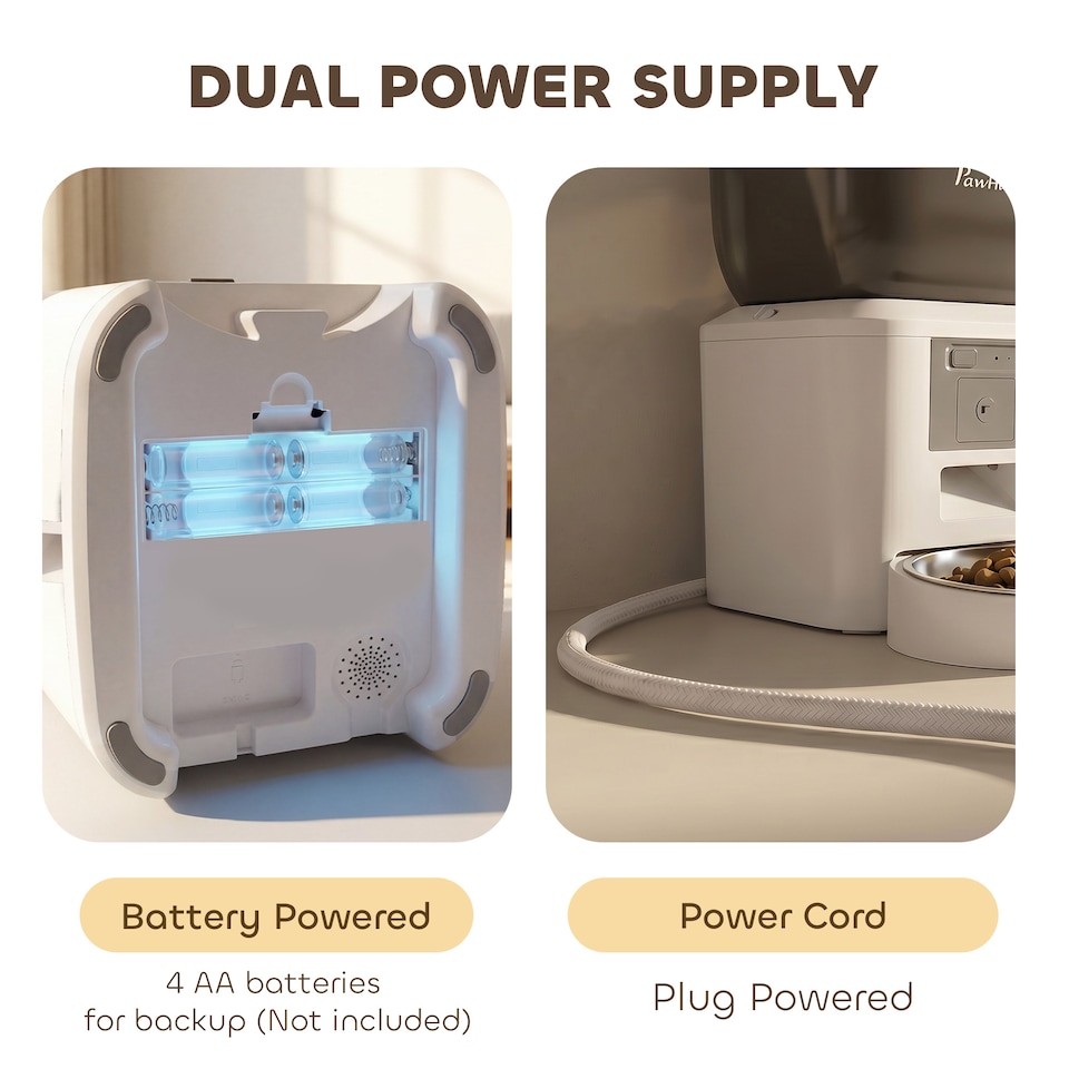 image 1 of PawHut Automatic 4L Cat Feeder with Camera, 2.4G WiFi, Smart APP Control