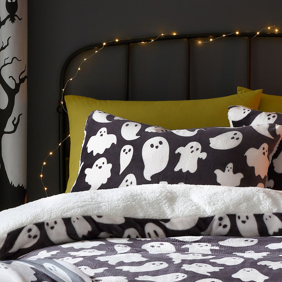 image 1 of Bedlam Spooky Ghosts Duvet Cover Set Grey