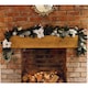 image 7 of 1.8M (6ft) White Poinsettia Christmas Garland Silver Balls Glitter Snow Flocked