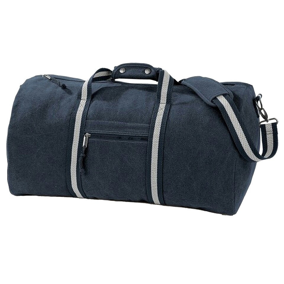 image 1 of Quadra Vintage Canvas Holdall Duffle Bag - 45 Litres - Vintage Oxford Navy - One Size