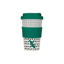 KitchenCraft 410ml Bamboo A to Z Letter "X" Reuseable Mug Multi
