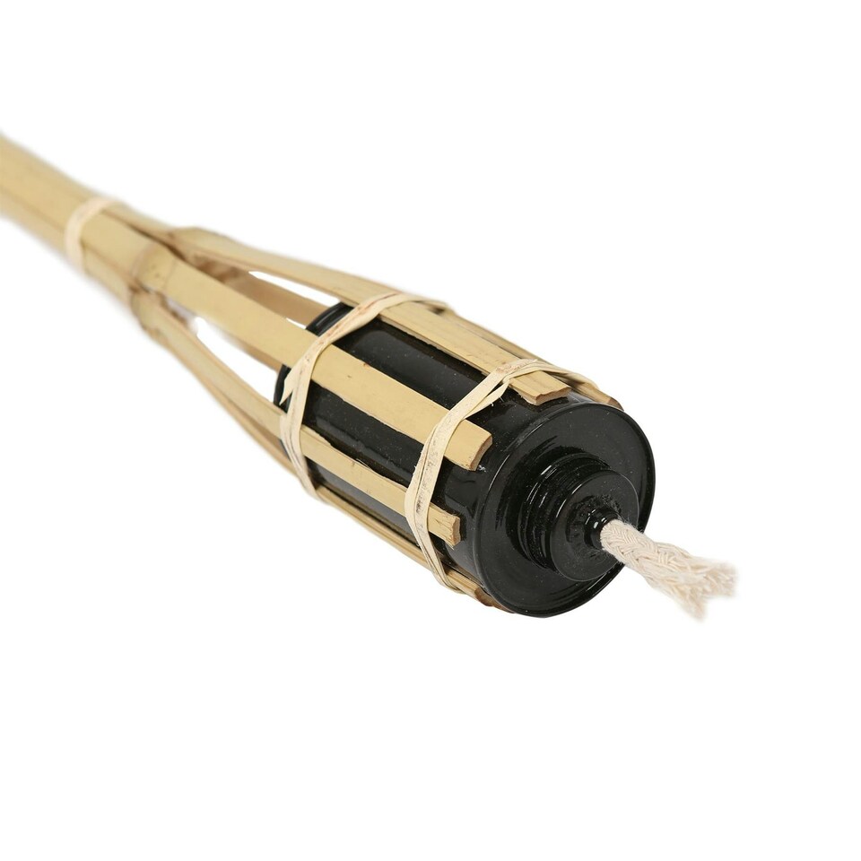 image 1 of Harbour Housewares Bamboo Garden Fire Torches - 113cm - Natural - Pack of 12