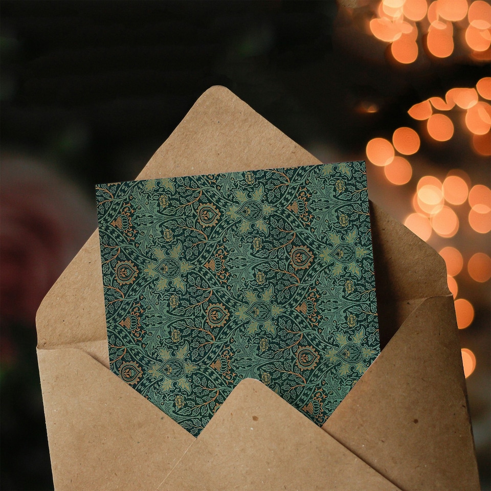 image 1 of William Morris Art Card Ispahan Pattern Arabesque Textile