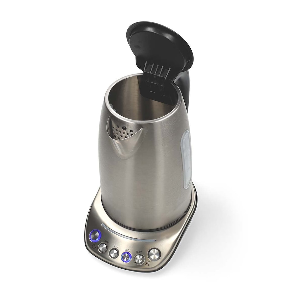 image 1 of Nedis Smart Wi-Fi Kettle, 1.7L Stainless Steel, Variable Temperature 70-100c, 2200W, App& Voice Control, Compatible with Alexa & Google