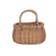 image 2 of Childrens Light Steamed Wicker Swing Handled Coracle Shopping Basket Brown | Brown | One Size