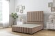 image 1 of Sloomy California Mink Plush Divan Bed Base 2 Drawers Right Side With 26 Inch Strutted Headboard & 12 Inch Matching Footboard | Brown | Mink | Super King | 1
