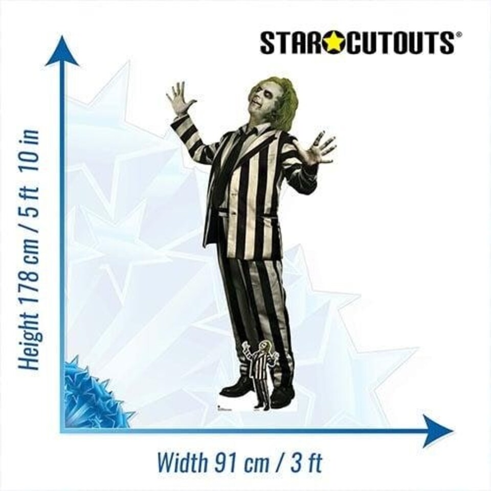 image 1 of Beetlejuice Beetlejuice Michael Keaton Lifesize Cardboard Cutout 178cm