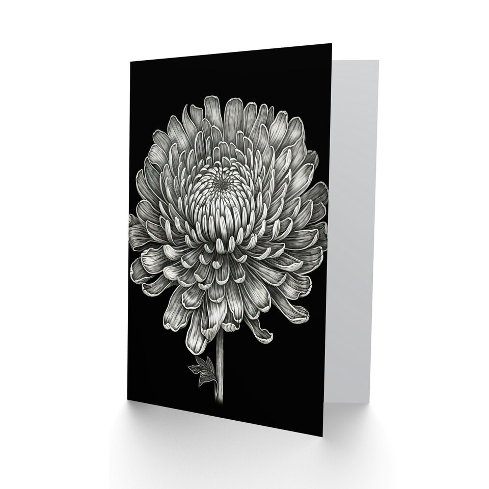image 1 of Chrysanthemum Flower Bloom Birthday Her Wife Card