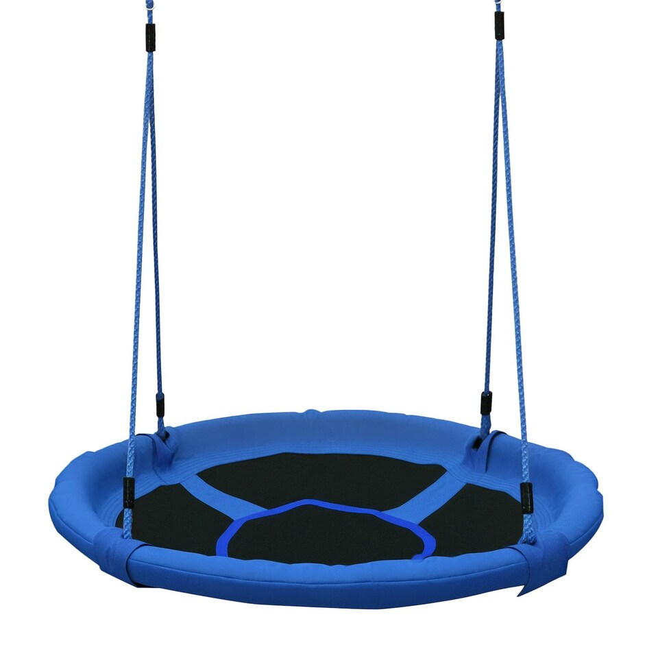 image 1 of HOMCOM Round Swing Kids Game Spin Rope Playground Steel Playroom