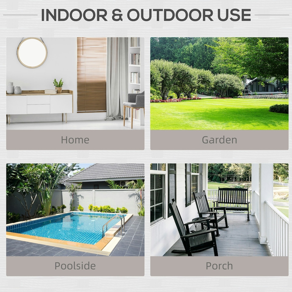 image 1 of Outsunny Garden Patio Rattan Wicker Furniture Single Cube Chair Sofa Outdoor Grey