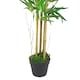 image 4 of 150cm (5ft) Realistic Artificial Bamboo Plants Trees - XL with Gold Metal Planter | Green | 5ft