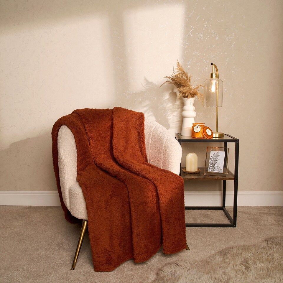 image 1 of OHS Teddy Fleece Large Throw Blanket