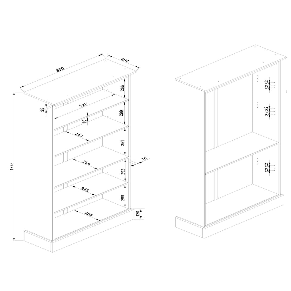 image 1 of Cotswold, Tall Bookcase Brown