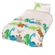 image 1 of Rapport Dinosaur Duvet Cover Set - White/Grey/Green - Junior White | Single