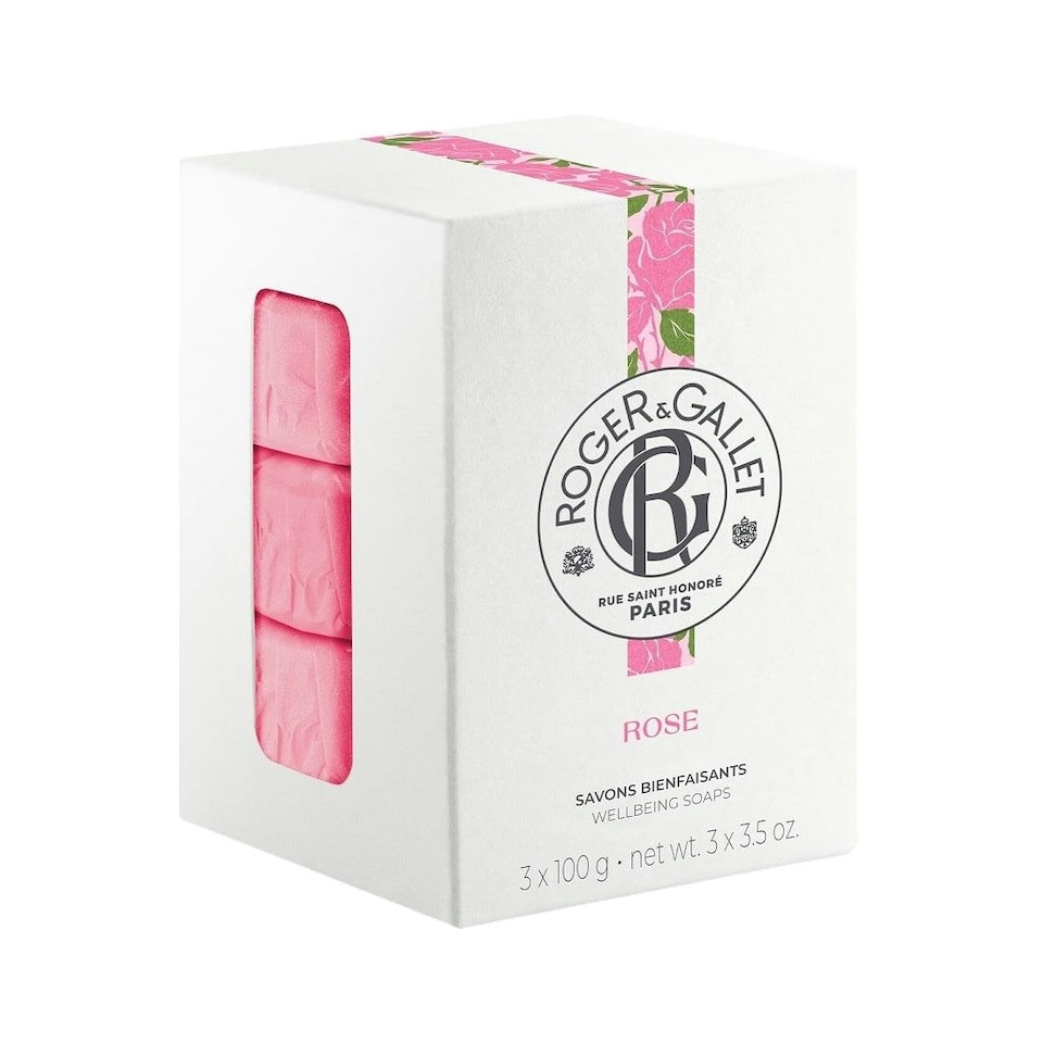 Roger & Gallet Rose Wellbeing Soap 3 x 100g
