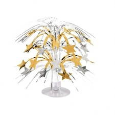 Star Birthday Party Centrepiece - Gold/Silver - One Size