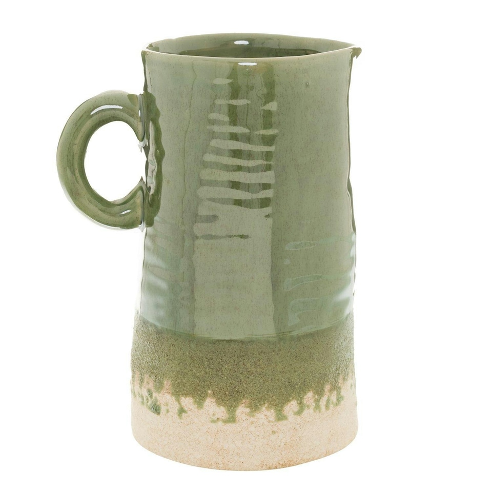 Hill Interiors Seville Collection Ceramic Jug - Olive Green - One Size