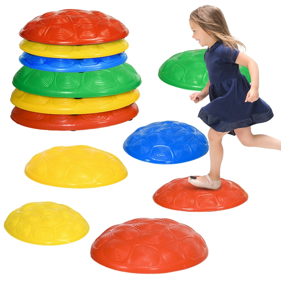 image 1 of ZONEKIZ Balance River Stones w/ Non-Slip Mats for Ages 3-8 Years