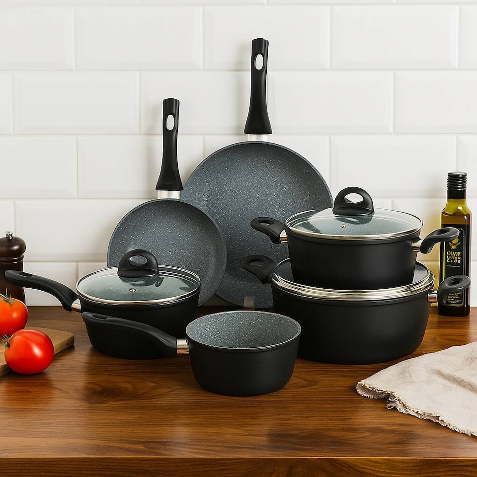 image 1 of 6-PC Forged Aluminium Induction Cookware Set