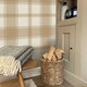 image 2 of Belgravia Carmella Checked Heavyweight Vinyl Textured Wallpaper - Sand - 10m x 53cm