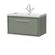 image 1 of Bathroom 1 Soft-Close Drawer Wall Hung Fireclay Basin, Green, 800mm | Green | Reed Green | 476 x 813 x 462mm | 1