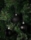 image 4 of 50mm/9Pcs Christmas Baubles Shatterproof Black,Tree Decorations
