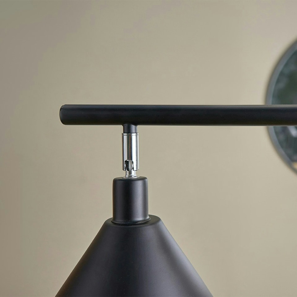 image 1 of ValueLights Modern 3 Way Suspended Ceiling Light With Matte Black Gold Metal Cone Shades