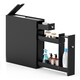 image 1 of VonHaus Shrewsbury Black Slim Bathroom Storage Unit with Drawers