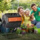 image 7 of Outsunny 160L Outdoor Tumbling Compost Bin with Dual Chamber Yellow | Yellow | One Size