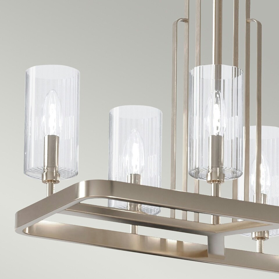 image 1 of Kichler Kimrose Bar Pendant Ceiling Light Polished Nickel
