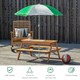 image 3 of Outsunny Wooden Kids Picnic Table, Sand and Water Table with Benches, Brown