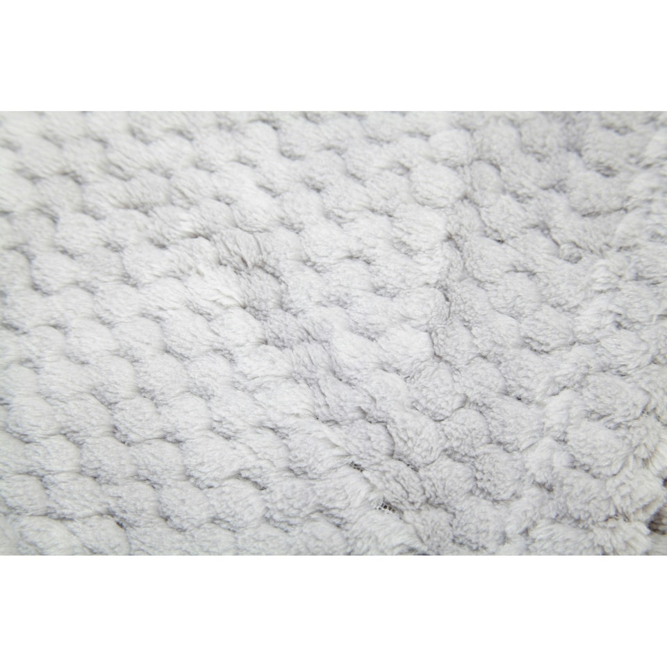 image 1 of Baby Boys/Girls Supersoft Waffle Textured Blanket - Grey - 75 x 90cm