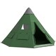 image 1 of Outsunny 6-7 Person Large Family Party Camping Tent with Carrying Bag | Green | Green