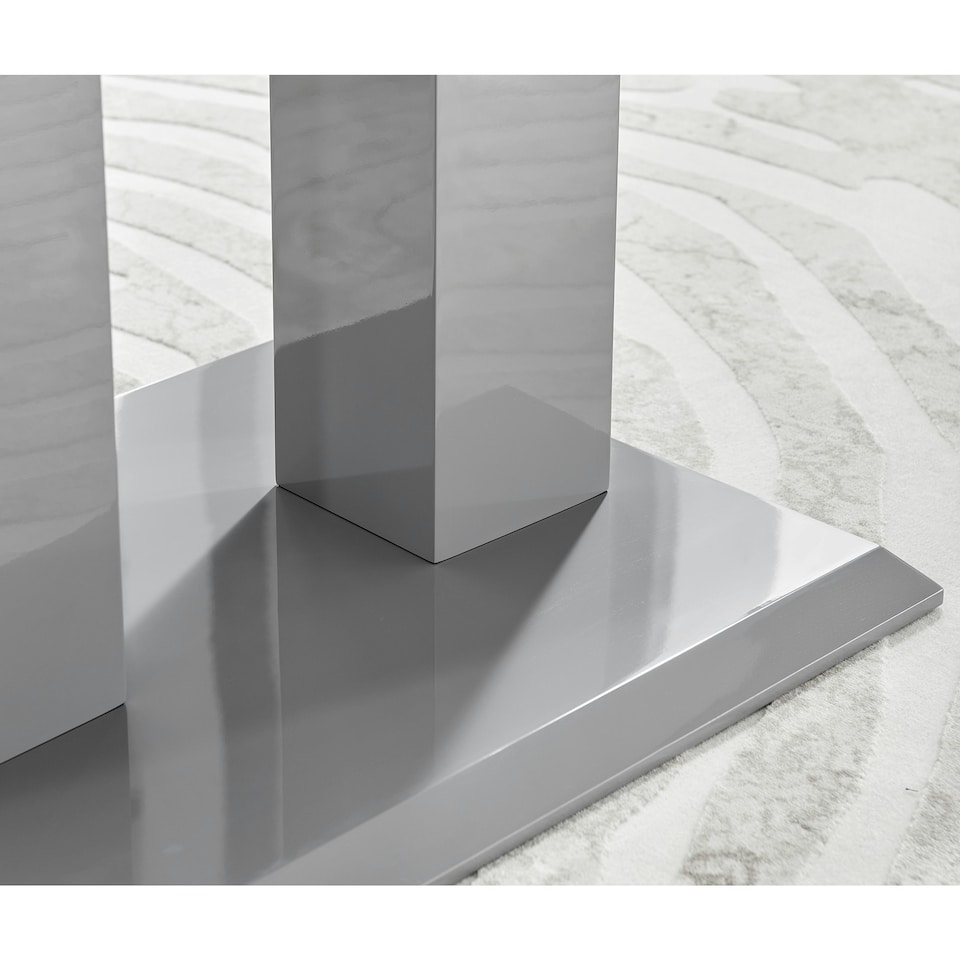 image 1 of Furniturebox Imperia 4 Grey Modern High Gloss Dining Table