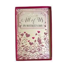 From All Of Us Classic Mini Pink Hearts Design Mother's Day Boxed Card