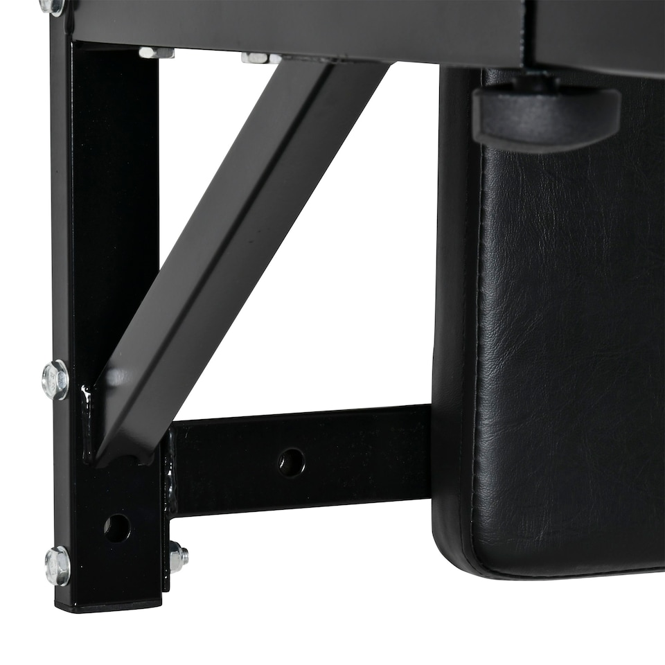 image 1 of HOMCOM Gym Rack Dip Station Wall Mounted AB Knee Leg Raise Pull Up Fitness Chin