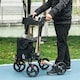 image 2 of HOMCOM 4 Wheel Rollator Walker,  Adjustable Mobility Walker with Bag,Gold Tone