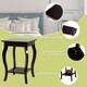 image 5 of COSTWAY Set of 2 End Table Living Room Sofa Side Table Brown Brown