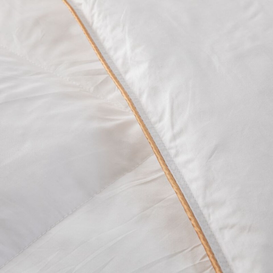 image 1 of Luxury 13.5 Tog Goose Feather And Down Duvet 100% Cotton Cover Single White