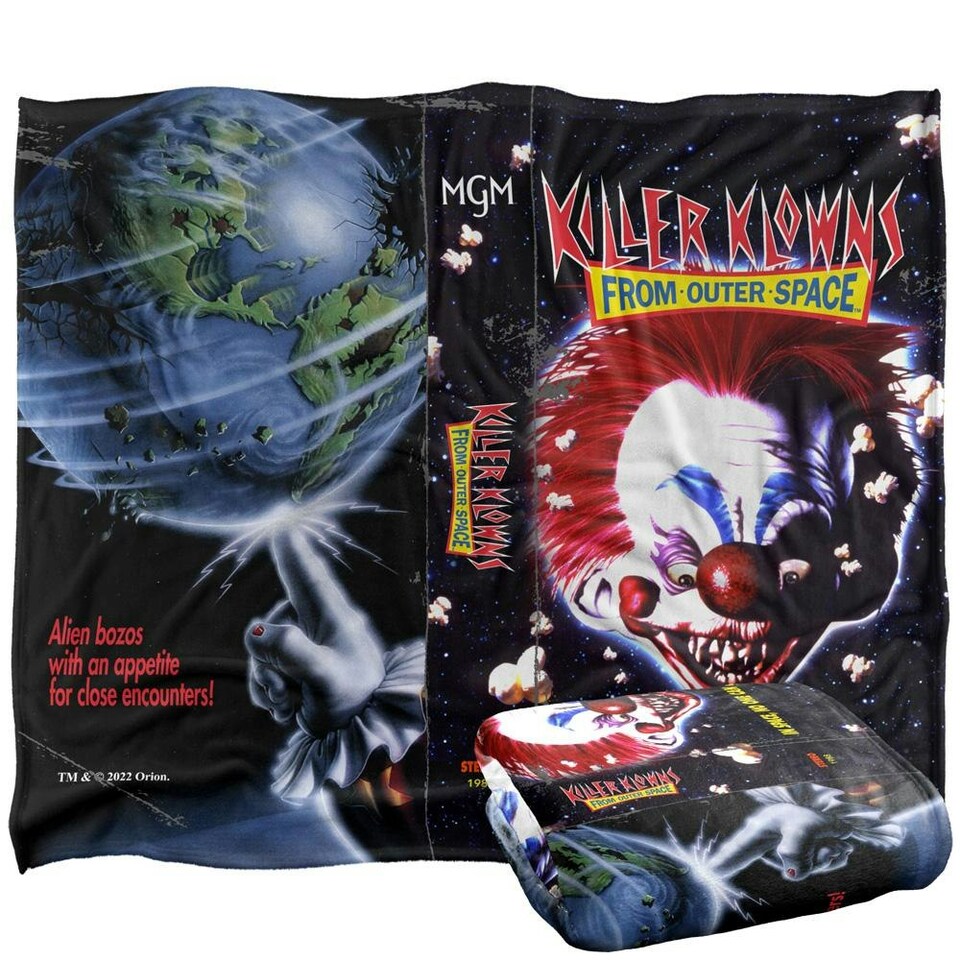 image 1 of Killer Klowns From Outer Space VHS Blanket - Multicoloured - One Size