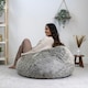 image 3 of icon Fluffy Giant Bean Bag Chair Adult Grey with Bean Bag Filling Grey