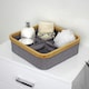 image 2 of Showerdrape Cotswold Bamboo Storage Basket with 4 Compartments