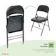 image 4 of Heavy Duty Padded Folding Metal Desk Office Chair Seat | Black
