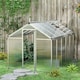 image 2 of Outsunny 10x6ft Aluminium Greenhouse with/ Door Window Galvanised Base