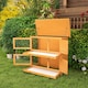 image 8 of PawHut 2-Tier Wooden Rabbit Hutch with Sliding Tray