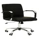 image 1 of Interiors by Premier Brent Black Leather Effect And Chrome Home Office Chair