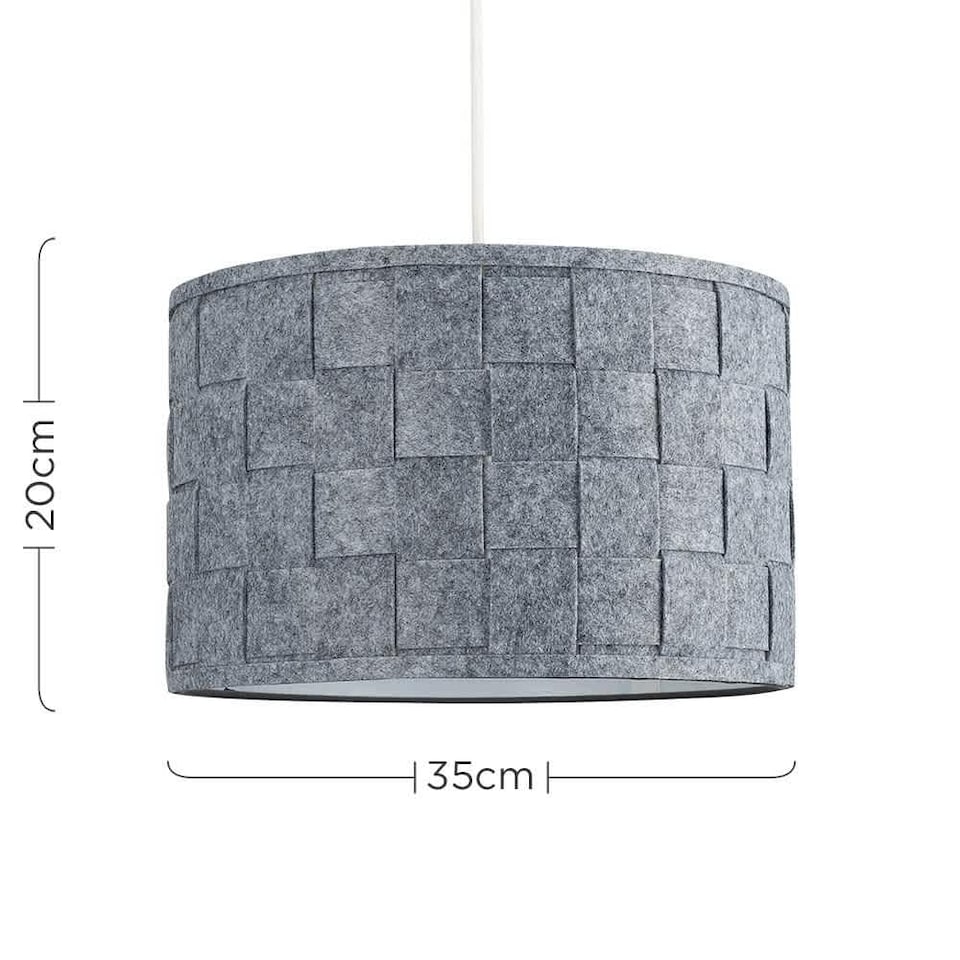 image 1 of ValueLights Monza Grey Ceiling Pendant Shade & Bulb