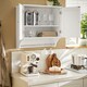 image 8 of SoBuy Slim Wall Mounted Bathroom Cabinet with Adjustable Shelf and Towel Rail, White, 23.6x11.8x23.6 in, 11.3 kg - BZR84-W